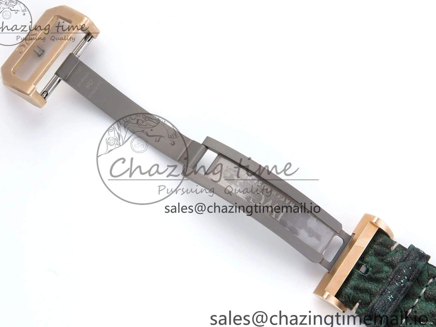 MIROTIME 0505 Durable Big Pilot IW329702 M+F 1:1 Best Edition Green Dial on Green Leather Strap MY 7006